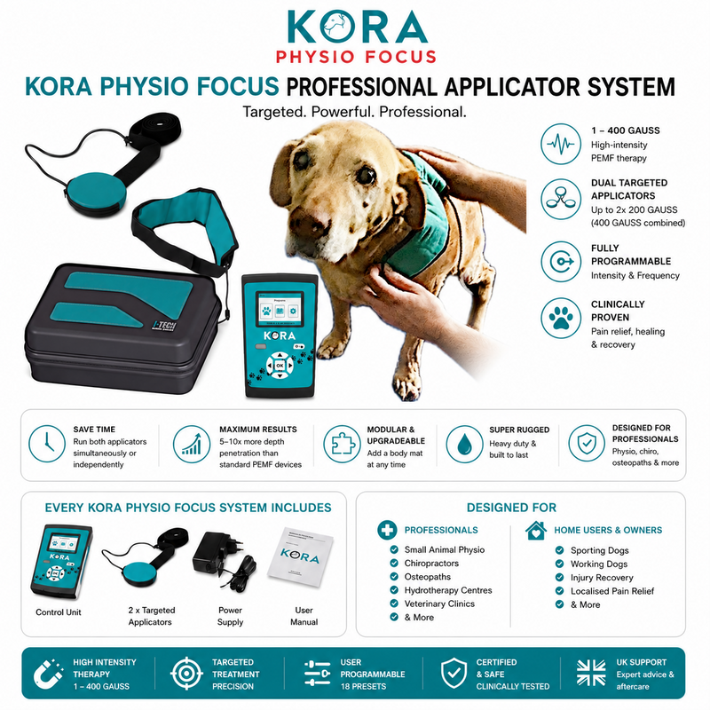 ZenDogHealth ‘KoraPhysio Focus’ Professional PEMF Applicator Treatment System